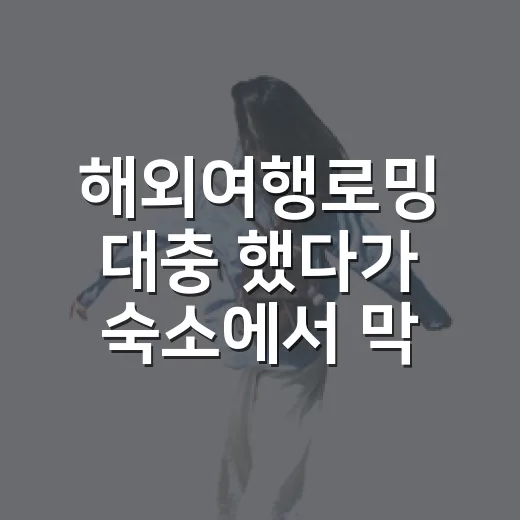 해외여행로밍 대충 했다가 숙소에서 막힌 날, 직접 겪어본 진짜 이야기 - 요약