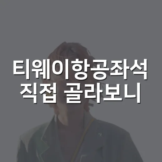 티웨이항공좌석 직접 골라보니, 돈 내고 앉을 자리와 그냥 넘길 자리 차이 - 요약