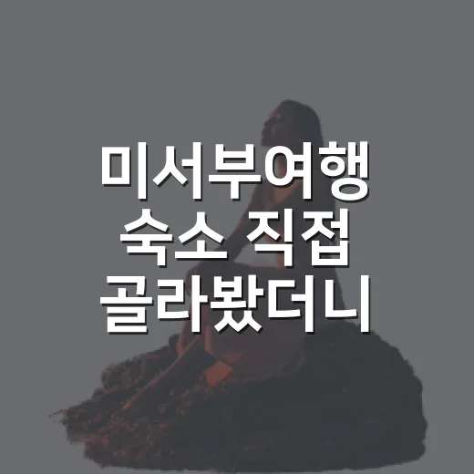 미서부여행 숙소 직접 골라봤더니, 사진보다 동선이 더 중요했다 - 요약