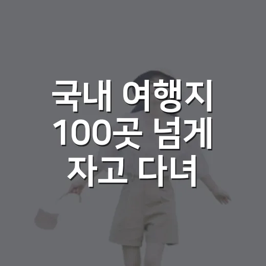 국내 여행지 100곳 넘게 자고 다녀보니 숙소에서 이미 갈 곳이 갈렸다 - 요약