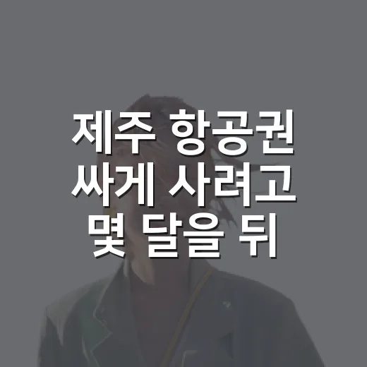 제주 항공권 싸게 사려고 몇 달을 뒤져봤더니 보였던 진짜 가격 차이 - 요약