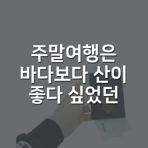 주말여행은 바다보다 산이 좋다 싶었던 숙소 100곳 리뷰어의 진짜 이야기 - 요약