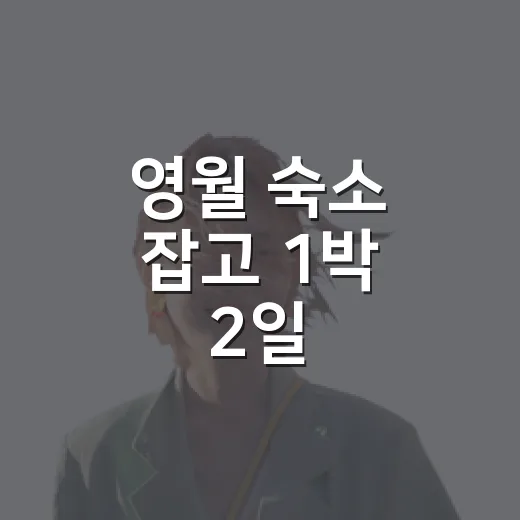 영월 숙소 잡고 1박 2일 돌아봤더니, 사진보다 오래 남은 영월가볼만한곳 이야기 - 요약