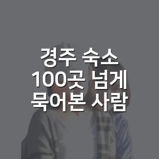 경주 숙소 100곳 넘게 묵어본 사람이 직접 걸러본 경주숙소추천 이야기 - 요약
