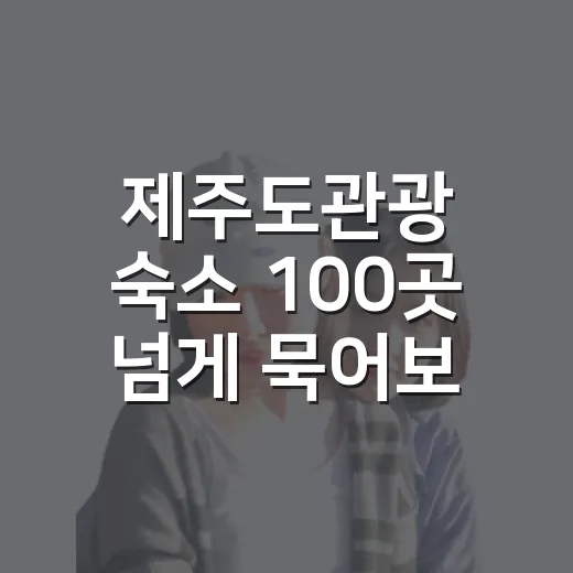 제주도관광 숙소 100곳 넘게 묵어보고 느낀 진짜 여행 동선 이야기 - 요약