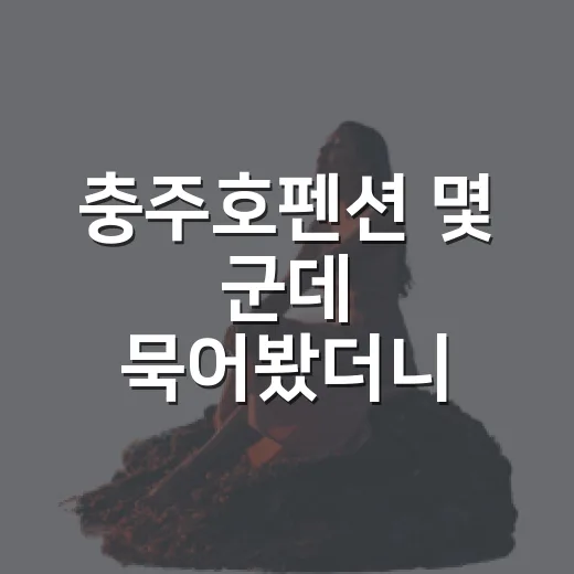 충주호펜션 몇 군데 묵어봤더니 사진보다 먼저 봐야 할 게 있더라 - 요약