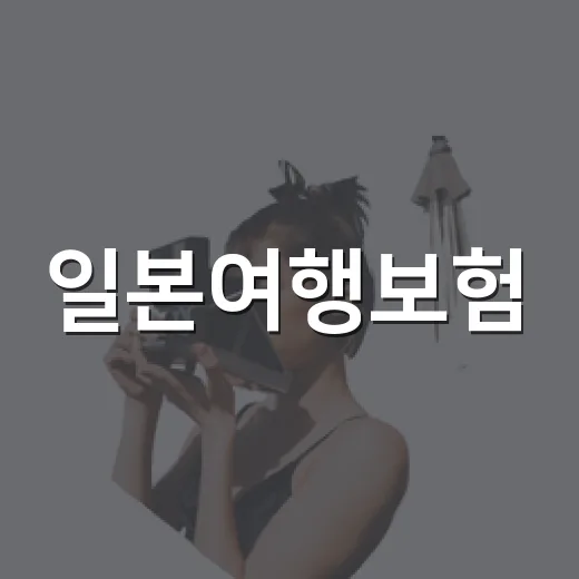 일본여행보험, 숙소만큼 꼼꼼히 따져봤더니 보이던 것들 - 요약