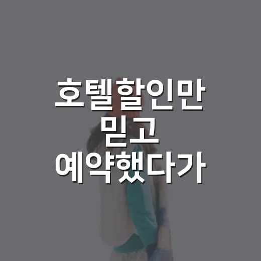 호텔할인만 믿고 예약했다가 배운 것들, 100곳 넘게 묵어본 사람의 진짜 이야기 - 요약