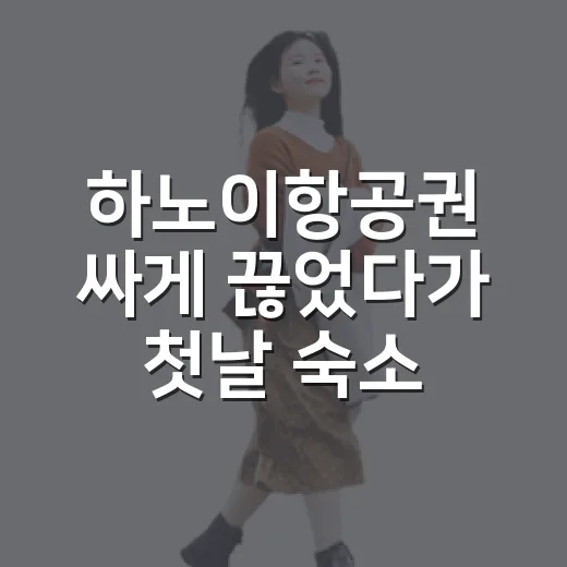 하노이항공권 싸게 끊었다가 첫날 숙소값까지 계산해본 후기 - 요약