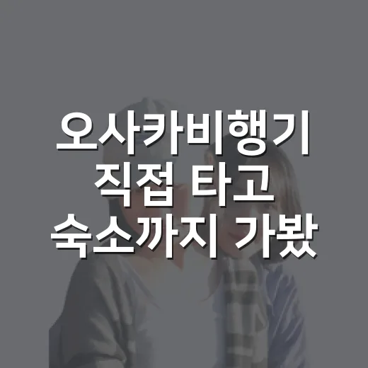 오사카비행기 직접 타고 숙소까지 가봤더니, 싼 표보다 중요한 게 따로 있더라 - 요약