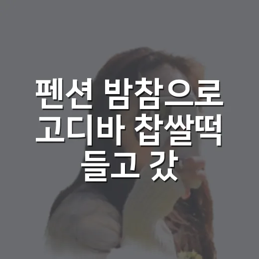 펜션 밤참으로 고디바 찹쌀떡 들고 갔더니, 사진보다 더 솔직했던 맛 후기 - 요약