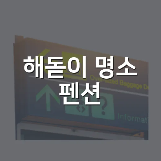 해돋이 명소 펜션, 사진만 믿고 갔다가 알게 된 진짜 선택 기준 - 요약