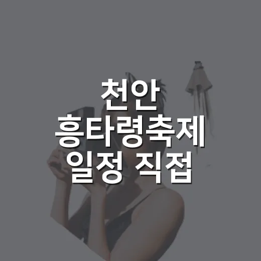 천안 흥타령축제 일정 직접 맞춰보니, 숙소는 이렇게 잡아야 덜 피곤했다 - 요약