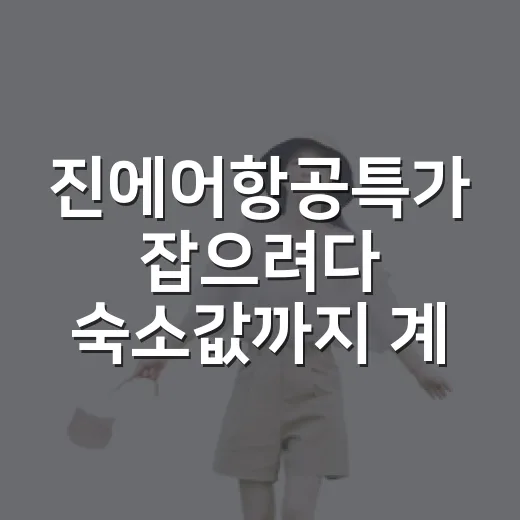진에어항공특가 잡으려다 숙소값까지 계산해봤더니 보인 진짜 여행비 - 요약