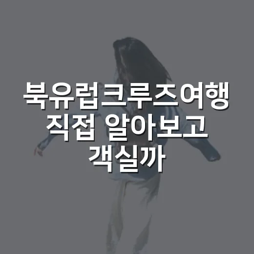 북유럽크루즈여행 직접 알아보고 객실까지 따져봤더니 보인 진짜 차이 - 요약