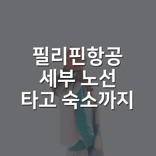 필리핀항공 세부 노선 타고 숙소까지 가봤더니, 첫날 컨디션이 꽤 갈렸습니다 - 요약