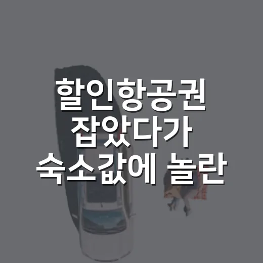 할인항공권 잡았다가 숙소값에 놀란 이야기 - 요약