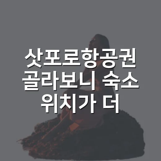 삿포로항공권 골라보니 숙소 위치가 더 중요했다 - 요약