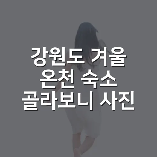 강원도 겨울 온천 숙소 골라보니 사진보다 동선이 남았다 - 요약