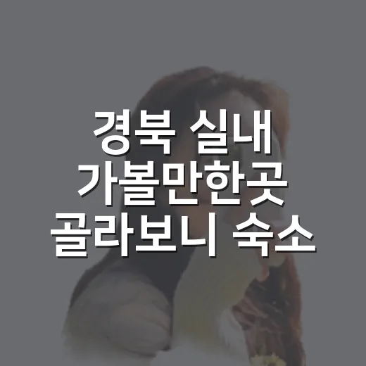 경북 실내 가볼만한곳 골라보니 숙소 위치가 달라졌다 - 요약