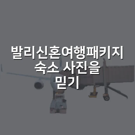 발리신혼여행패키지 숙소 사진을 믿기 전에 본 것 - 요약