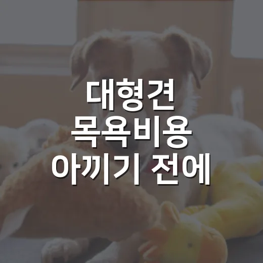 대형견 목욕비용 아끼기 전에 확인할 5가지 기준 - 요약