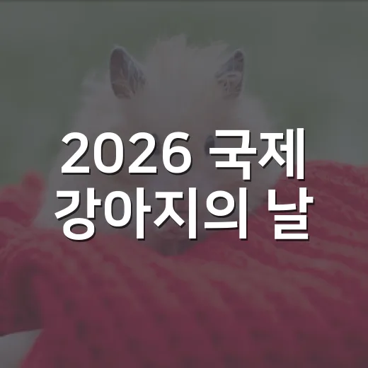 2026 국제 강아지의 날, 입양 전 꼭 생각할 5가지 책임 - 요약
