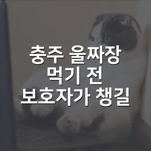 충주 울짜장 먹기 전 보호자가 챙길 5가지 - 요약