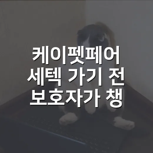 케이펫페어 세텍 가기 전 보호자가 챙길 5가지 - 요약