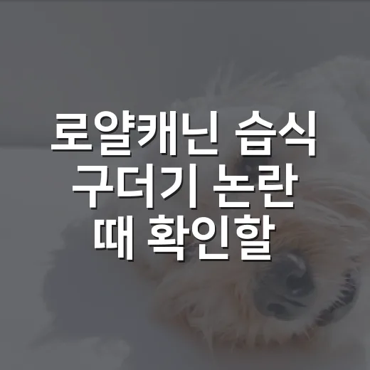 로얄캐닌 습식 구더기 논란 때 확인할 5가지 - 요약