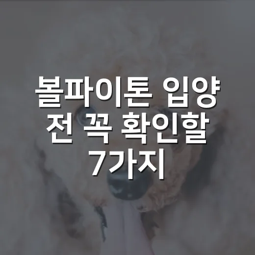 볼파이톤 입양 전 꼭 확인할 7가지 현실 체크 - 요약