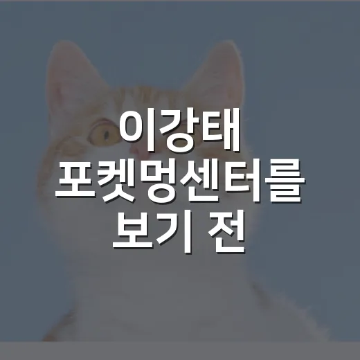 이강태 포켓멍센터를 보기 전 입양자가 확인할 5가지 - 요약