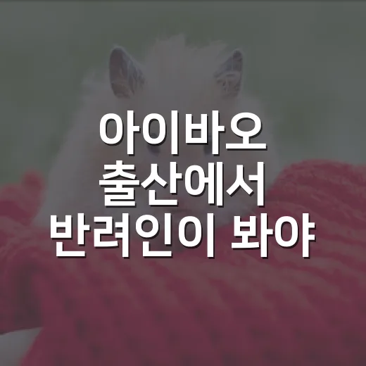 아이바오 출산에서 반려인이 봐야 할 5가지 책임 - 요약