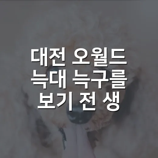 대전 오월드 늑대 ‘늑구’를 보기 전 생각할 5가지 - 요약