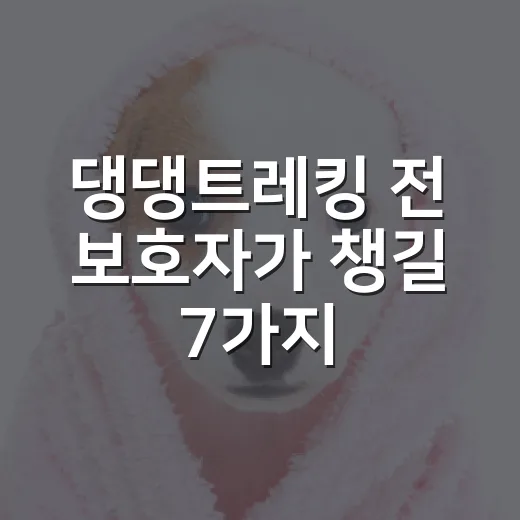 댕댕트레킹 전 보호자가 챙길 7가지 준비 - 요약