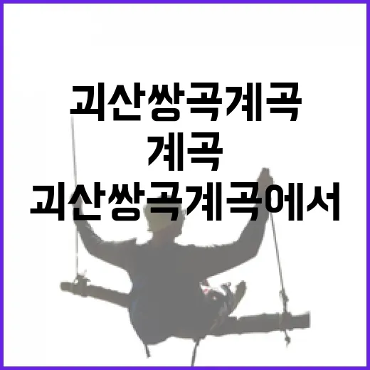 괴산 쌍곡계곡에서 자연과 하나 되는 방법 - 요약