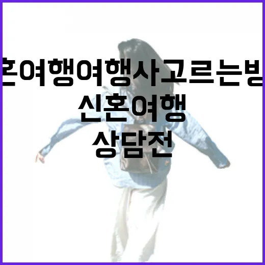 신혼여행여행사 고르는 방법, 처음 상담 전에 챙길 것들 - 요약