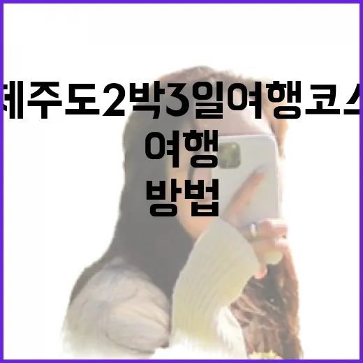 제주도2박3일여행코스 초보자도 무리 없이 짜는 방법 - 요약