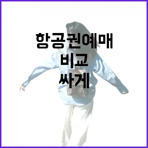 항공권예매 싸게 하려면 이렇게 비교하고 예약하세요 - 요약