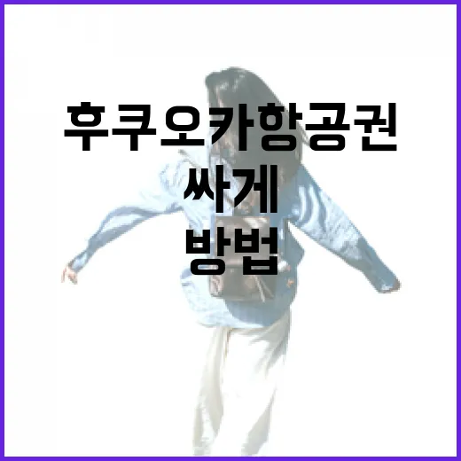 후쿠오카항공권 싸게 잡는 방법, 초보자도 놓치기 쉬운 포인트 - 요약