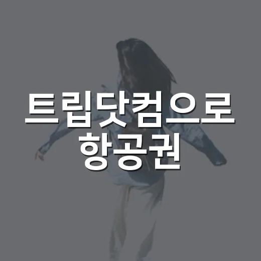 트립닷컴으로 항공권·호텔 예약할 때 덜 헤매는 방법 - 요약
