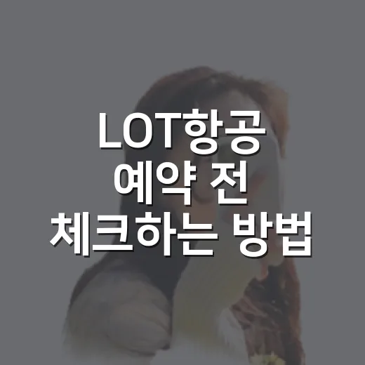 LOT항공 예약 전 체크하는 방법: 수하물부터 환승까지 - 요약