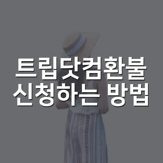 트립닷컴환불 신청하는 방법, 항공권·호텔별로 이렇게 확인하세요 - 요약