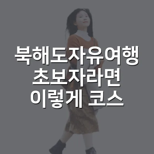 북해도자유여행 초보자라면 이렇게 코스부터 잡아보는 방법 - 요약