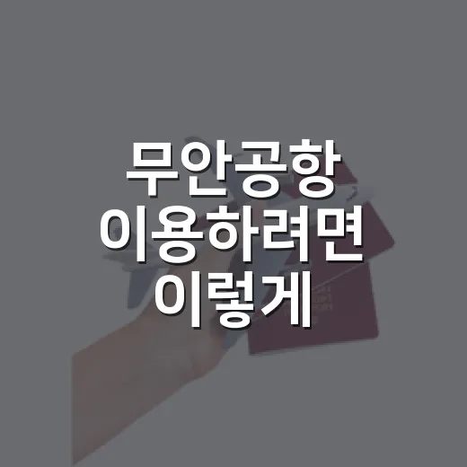 무안공항 이용하려면 이렇게 확인하는 방법 - 요약