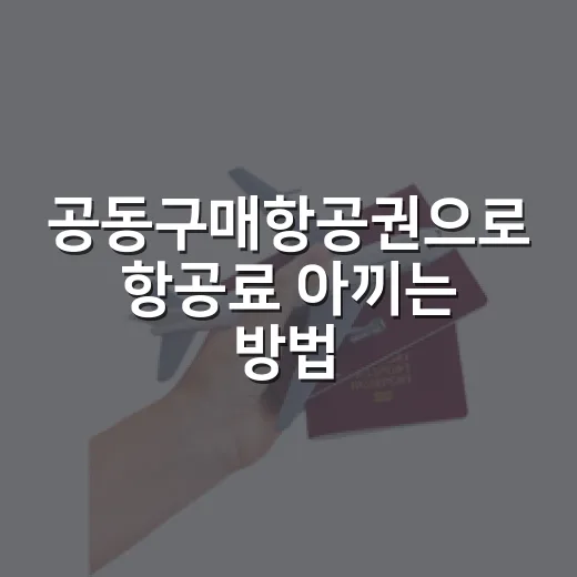 공동구매항공권으로 항공료 아끼는 방법, 처음 예약할 때 체크할 것들 - 요약