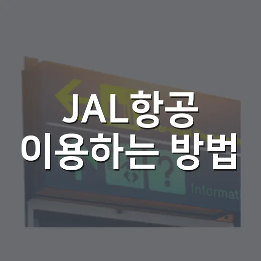 JAL항공 이용하는 방법, 처음 타도 덜 헤매는 예약·수하물·체크인 팁 - 요약