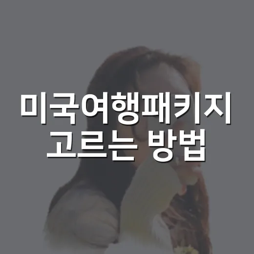 미국여행패키지 고르는 방법, 초보자가 놓치기 쉬운 체크포인트 - 요약