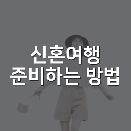 신혼여행 준비하는 방법, 예산부터 일정까지 처음이라면 이렇게 잡아보세요 - 요약