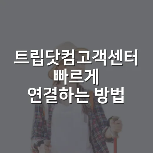 트립닷컴고객센터 빠르게 연결하는 방법, 전화·채팅·앱 문의 순서 - 요약